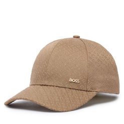 Czapka z daszkiem BOSS. Brązowe czapki i kapelusze męskie Boss, bez wzorów. Za 254.99 zł.