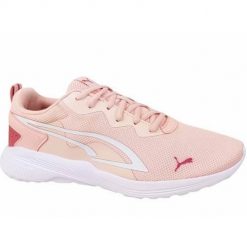 Buty treningowe damskie Puma Allday Active JR. Czerwone obuwie sportowe damskie Puma, bez wzorów, z materiału. Za 254.00 zł.