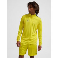 Kurtka z dresu Hummel Authentic half. Żółte kurtki sportowe męskie Hummel, bez wzorów, z dresówki, na fitness i siłownię. Za 212.50 zł.