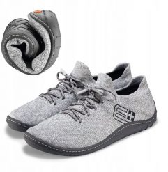SH5010W Buty damskie BAREFOOT MERINO jasnoszary/grafitowy 38. Szare obuwie sportowe damskie Spokey, bez wzorów. Za 446.44 zł.