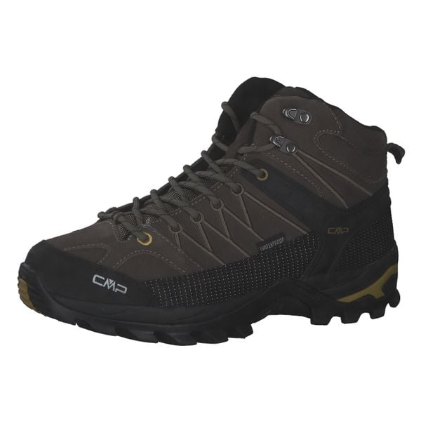 Buty trekkingowe męskie CMP Rigel Mid WP. Brązowe trekkingi męskie CMP, outdoorowe. Za 410.50 zł.