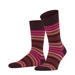 Skarpety Falke Tinted Stripe. Czerwone skarpety męskie Falke, bez wzorów, z bawełny. Za 129.50 zł.