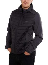 Kurtka softshell męska Fundango Vermont Hybrid. Czarne kurtki męskie Fundango, m, bez wzorów, z poliamidu, bez kaptura. Za 259.90 zł.