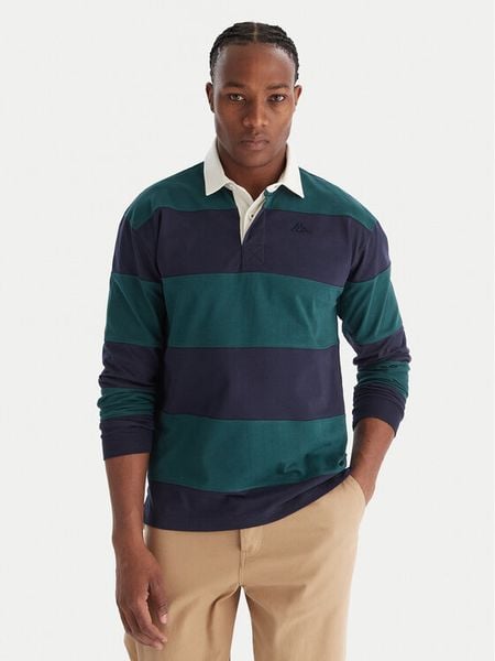 Robe di Kappa Polo New Casper 64112GW Granatowy Slim Fit. Niebieskie koszulki polo męskie Robe di Kappa, m, bez wzorów, z bawełny, bez ramiączek. Za 179.99 zł.