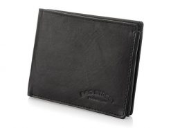 Czarny Męski Skórzany Portfel 992C Bag Street 553. Czarne portfele męskie bez wzorów, ze skóry. Za 43.99 zł.