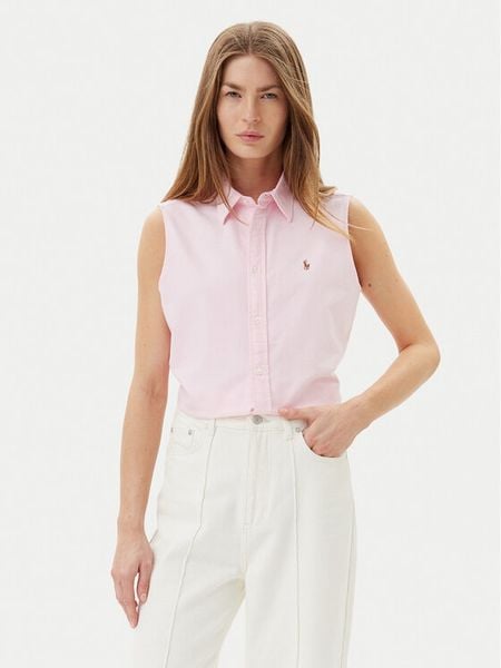 Polo Ralph Lauren Koszula 211968896003 Różowy Classic Fit. Czerwone bluzki damskie Polo Ralph Lauren, l, bez wzorów, z bawełny, bez kołnierzyka, bez ramiączek. Za 579.99 zł.