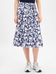 More & More Damska spódnica o linii A Kobiety niebieski, 46. Niebieskie spódnice damskie More & More, bez wzorów, z bawełny, dopasowane. Za 379.95 zł.