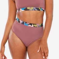 Dół kostiumu kąpielowego surfingowego damski Olaian Rosa Azalea. Czerwone bikini damskie OLAIAN, bez wzorów. Za 79.99 zł.
