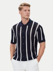 Tommy Hilfiger Koszula Vertical MW0MW41225 Granatowy Regular Fit. Niebieskie koszule męskie Tommy Hilfiger, l, bez wzorów, z bawełny, bez kołnierzyka, bez ramiączek. Za 699.99 zł.
