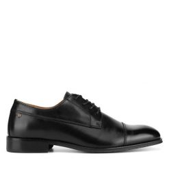 Półbuty GINO ROSSI. Czarne eleganckie półbuty Gino Rossi, wizytowe, bez zapięcia. Za 349.99 zł.