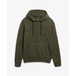 Bluza z kapturem Superdry Athletic Emboss Relaxed. Zielone bluzy męskie Superdry., l, z aplikacjami, z kapturem. Za 305.80 zł.