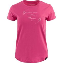 Koszulka Damska Alpine Pro Badena w Kolorze Różowym - Lekka i Oddychająca. Czerwone t-shirty damskie Alpine Pro, bez wzorów, z bawełny, casualowe, bez kołnierzyka. Za 131.99 zł.