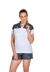 Damska koszulka polo Erima Change. Niebieskie koszulki sportowe damskie Erima, bez wzorów, z materiału, bez kołnierzyka, bez ramiączek, do piłki nożnej. Za 189.50 zł.
