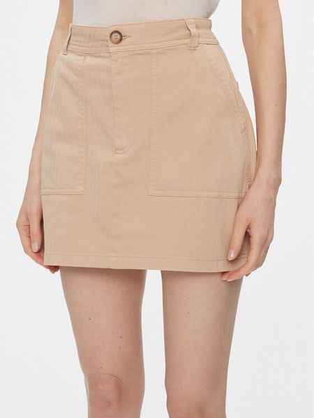 Pepe Jeans Spódnica mini Becky PL901091 Beżowy Slim Fit. Brązowe spódnice damskie Pepe Jeans, xs, bez wzorów, z bawełny, mini. Za 349.99 zł.