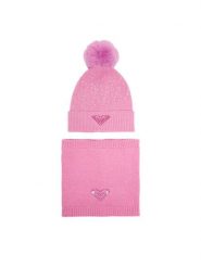 Roxy Komplet czapka i komin CEO-ROXY_ACCCS_08_AW2025 Różowy. Czerwone buty zimowe dziewczęce Roxy, bez wzorów, z materiału. Za 89.99 zł.