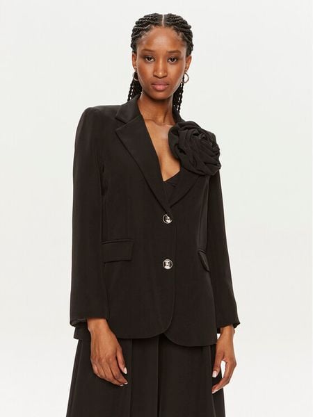 Maryley Marynarka 24EB202/43NE Czarny Regular Fit. Czarne żakiety damskie Maryley, s, bez wzorów, z syntetyku. Za 379.99 zł.