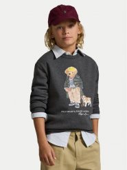 Polo Ralph Lauren Bluza 323979490001 Szary Regular Fit. Szare bluzy dla chłopców Polo Ralph Lauren, bez wzorów, z bawełny, bez ramiączek, bez kaptura. Za 499.99 zł.