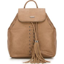 Plecak damski 87-4Y-354-5. Brązowe plecaki damskie Wittchen, z aplikacjami, boho. Za 199.00 zł.