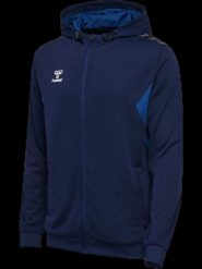 Hummel hmlAUTHENTIC PL ZIP HOODIE Kurtka rozpinana z poliestru MARINE. Niebieskie kurtki męskie Hummel, m, bez wzorów, marine, bez kaptura. Za 257.95 zł.