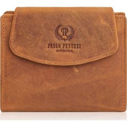 Portfel damski pomarańczowy PAOLO PERUZZI T-12-OR. Brązowe portfele damskie Paolo Peruzzi, bez wzorów, ze skóry. Za 69.99 zł.
