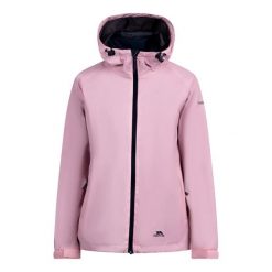 Kurtka Wodoodporna Damska Tayah II. Czerwone kurtki sportowe damskie Trespass, bez wzorów, bez kaptura, trekkingowe. Za 198.99 zł.