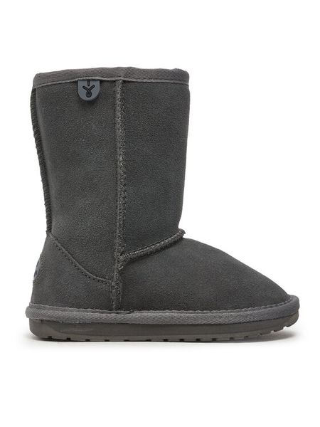 EMU Australia Śniegowce Wallaby Lo K10102 Szary. Szare buty zimowe dziewczęce Emu Australia, bez wzorów, ze skóry, bez zapięcia. Za 229.99 zł.