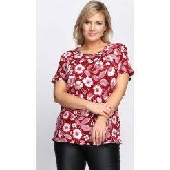 Bordowy T-shirt Fondness. Czerwone t-shirty damskie marki Born2be. Za 14.99 zł.