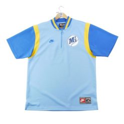 Second life - Koszulka męska Seattle Mariners niebieska - Jak nowy. Niebieskie koszulki sportowe męskie Nike, m, bez wzorów, z materiału, bez kołnierzyka, bez ramiączek. Za 335.16 zł.