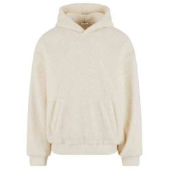 Bluza Z Kapturem Męska Polar Pluszowy Oversized. Brązowe bluzy męskie Urban Classics, l, bez wzorów, z materiału, z kapturem. Za 206.99 zł.