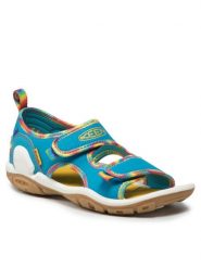 Keen Sandały Knotch Creek Ot 1025647 Niebieski. Niebieskie sandały dziewczęce Keen, ze skóry, bez zapięcia. Za 129.99 zł.