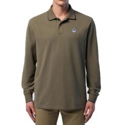 NORTH SAILS POLO LONG SLEEVE Zielony. Zielone bluzki z długim rękawem męskie North Sails, m, bez wzorów, z tkaniny, bez kołnierzyka. Za 276.99 zł.