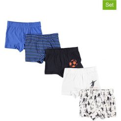 Bokserki (5 pary) w kolorze niebieskim i czarno-białym. Bielizna dla chłopców marki Schiesser Kids. W wyprzedaży za 49.95 zł.