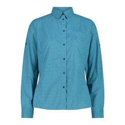 Koszula damska turystyczne CMP 34S6306. Niebieskie koszule damskie CMP, s, bez wzorów, sportowe, bez kołnierzyka, bez ramiączek. Za 277.15 zł.
