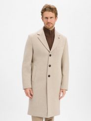 Finshley & Harding London wełniany płaszcz - Frederick Mężczyźni Wełna beżowy, 48. Brązowe płaszcze męskie Finshley & Harding London, m, bez wzorów, z wełny, eleganckie, bez kaptura. Za 799.95 zł.