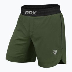 Spodenki treningowe męskie RDX T15. Zielone krótkie spodenki sportowe męskie RDX, l, bez wzorów, z elastanu, na fitness i siłownię. Za 139.99 zł.