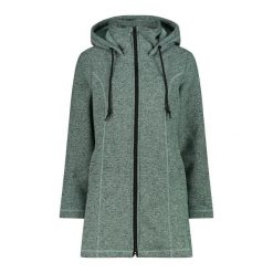 Parka z kapturem z futrzanym wykończeniem z technicznego polarowego materiału dl. Czarne parki damskie CMP, bez wzorów, z futra, eleganckie, z kapturem. Za 395.65 zł.