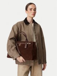Tommy Hilfiger Torebka American Icon Tote Suede AW0AW19216 Brązowy. Brązowe torebki do ręki damskie Tommy Hilfiger, bez wzorów, ze skóry, bez dodatków. Za 1,699.00 zł.