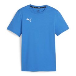 Dziecięca koszulka Puma Teamgoal Casuals Tee Jr Blue. Niebieskie t-shirty dla chłopców Puma, bez wzorów, z bawełny, bez ramiączek. Za 84.83 zł.