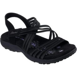 Sandały damskie Skechers Reggae Slim Sunnyside 2.0. Czarne sandały damskie Skechers, bez wzorów, z materiału, bez obcasa, bez zapięcia. Za 390.00 zł.