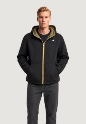 Kurtka anorak Mężczyzna K-WAY Jack Spacer Nylon Double. Czarne kurtki męskie K-Way, m, bez wzorów, z nylonu, z kapturem. Za 860.86 zł.