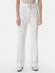 HUGO Spodnie materiałowe 50537602 Biały Flare Fit. Białe spodnie materiałowe damskie Hugo, bez wzorów, z materiału. Za 489.99 zł.