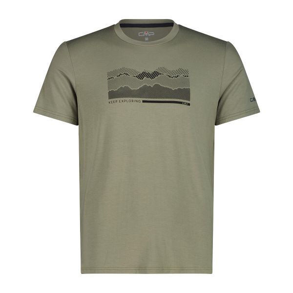 T-shirt z nadrukiem z dżerseju CMP. Zielone t-shirty męskie CMP, na lato, m, bez wzorów, z dżerseju, eleganckie, bez kołnierzyka. Za 159.49 zł.