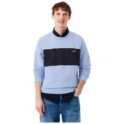 Bluza Lacoste SH08873PT06 męska. Niebieskie bluzy męskie Lacoste, m, bez wzorów, bez kaptura. Za 664.65 zł.