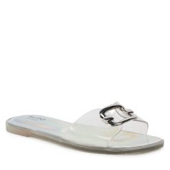 Klapki Aldo. Niebieskie klapki damskie Aldo, bez wzorów, bez obcasa. Za 209.99 zł.