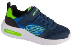 Buty sportowe Sneakersy chłopięce, Bounder-Tech - Ultravoid. Niebieskie trampki i tenisówki chłopięce Skechers, bez wzorów, z materiału, sportowe, przed kostkę, bez zapięcia. Za 149.99 zł.