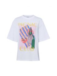 EDITED koszulka z nadrukiem - Xia Kobiety Bawełna biały, 38. Białe t-shirty damskie Edited, bez wzorów, z bawełny, bez kołnierzyka. Za 89.95 zł.