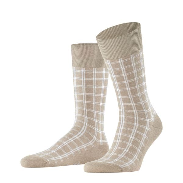 Skarpety Falke Modern Tailor. Brązowe skarpety męskie Falke, bez wzorów, z materiału. Za 123.00 zł.