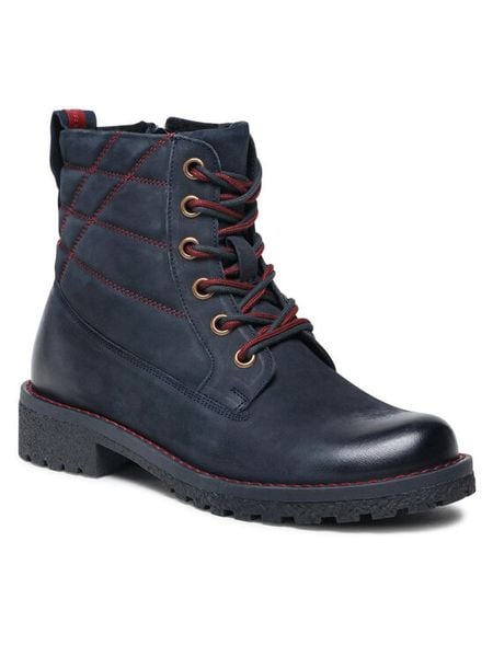 Lasocki Trapery WI16-GIRO-02 Granatowy. Niebieskie śniegowce i trapery damskie Lasocki, z nubiku. Za 215.99 zł.