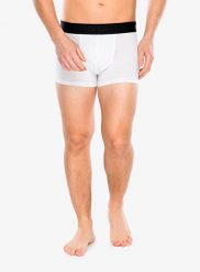 Bokserki termoaktywne męskie Sensor Merino Cordura Boxers. Białe bielizna termoaktywna męska Sensor, m, bez wzorów, ze skóry. Za 141.79 zł.