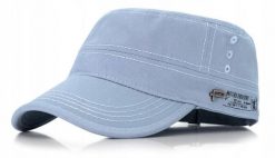 Męska, Wiosenno-Letnia Czapka Patrolówka - Pako Jeans - Niebieska. Niebieskie czapki i kapelusze męskie Pako Jeans, na lato, bez wzorów, z bawełny. Za 75.00 zł.